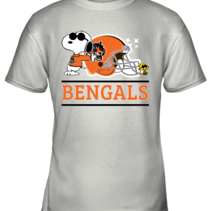 The Cincinnati Bengals Joe Cool And Woodstock Snoopy Mashup Youth T-Shirt –
