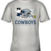 The Dallas Cowboys Joe Cool And Woodstock Snoopy Mashup Youth T-Shirt –
