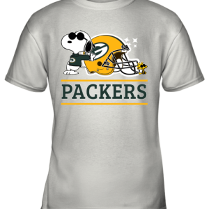 The Green Bay Packers Joe Cool And Woodstock Snoopy Mashup Youth T-Shirt –