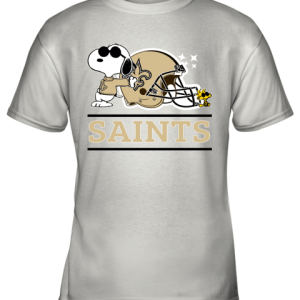 The New Orleans Saints Joe Cool And Woodstock Snoopy Mashup Youth T-Shirt –