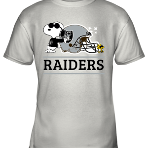 The OAKLAND RAIDER Joe Cool And Woodstock Snoopy Mashup Youth T-Shirt –
