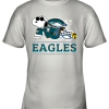 The PHILADELPHIA EAGLES Joe Cool And Woodstock Snoopy Mashup Youth T-Shirt –