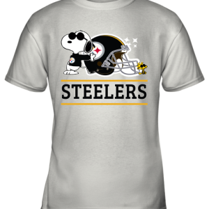 The Pittsburg Steelers Joe Cool And Woodstock Snoopy Mashup Youth T-Shirt –