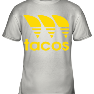 Three Stripe Tacos Funny Taco Adidas Logo Mashup Youth T-Shirt –