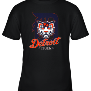Tiger Mascot Distressed Detroit Baseball T shirt New Youth T-Shirt –