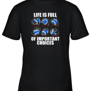 Types of Baseball Pitches Shirt Life Choices Pitcher Gift Youth T-Shirt –