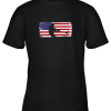 USA American Flag Baseball Player Perfect Gift Youth T-Shirt –
