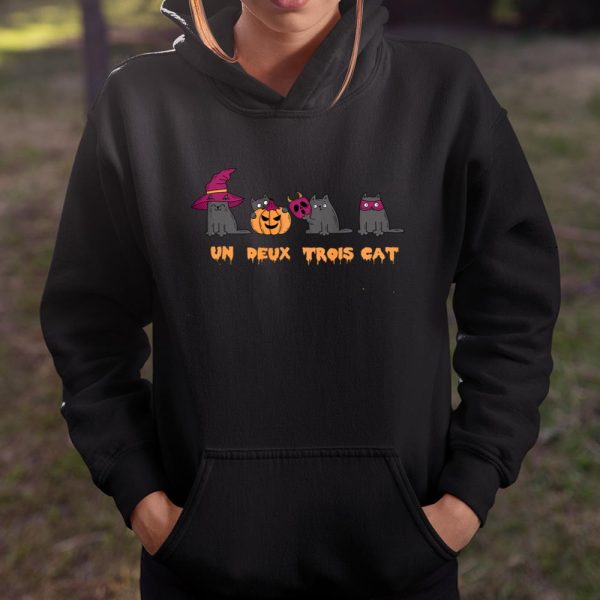 Un Deux Trois Cat Funny Halloween Cat Mom Dad Grandma T Shirt  Itees Global