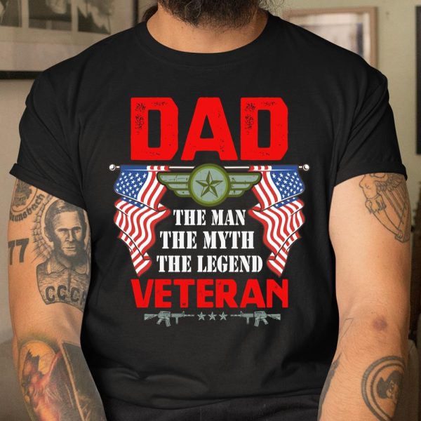 Veteran Shirt Dad – The Man, The Myth, The Legend Veteran T Shirt  Itees Global