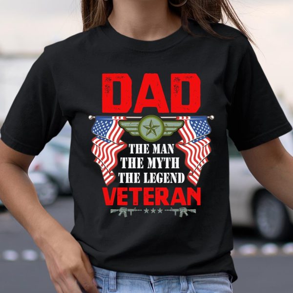 Veteran Shirt Dad – The Man, The Myth, The Legend Veteran T Shirt  Itees Global