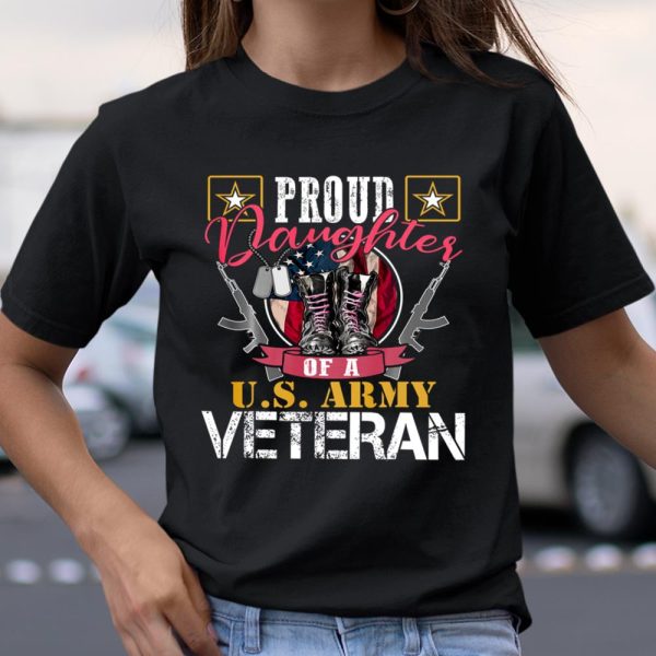 Veteran Shirt Vintage Proud Daughter Of A U S Army Veteran Gift Mom Dad T Shirt  Itees Global