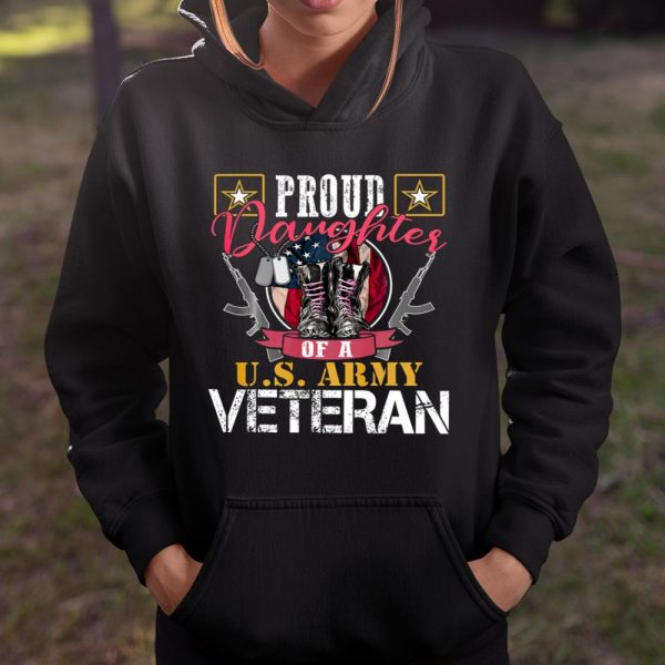 Veteran Shirt Vintage Proud Daughter Of A U S Army Veteran Gift Mom Dad T Shirt  Itees Global