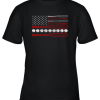 Vintage American Flag Baseball 4th July Youth T-Shirt –