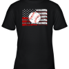 Vintage Baseball American Flag Shirt 4th Of July Gifts Youth T-Shirt –
