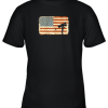 Vintage Baseball Pitcher Shirt American Flag Youth T-Shirt –