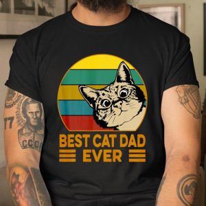 Vintage Best Cat Dad Ever Funny Cat Daddy Father Day Gift T Shirt  Itees Global