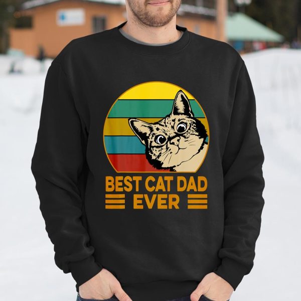 Vintage Best Cat Dad Ever Funny Cat Daddy Father Day Gift T Shirt  Itees Global