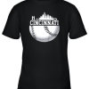 Vintage Downtown Cincinnati Shirt Baseball Retro Ohio State Youth T-Shirt –