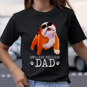 Vintage English Bulldog Dad Funny Dog Lover For Papa Father T Shirt  Itees Global