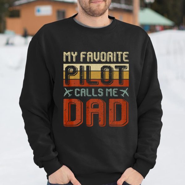 Vintage My Favorite Pilot Calls Me Dad Tshirt Father Gift T Shirt  Itees Global