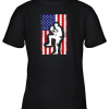Vintage USA American Flag Baseball Player Team Gift Youth T-Shirt –