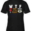 WTF Wine Turkey Football Green Bay Packers Thanksgiving Youth T-Shirt –
