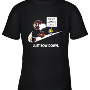 Washington Redskins Are Number One – Just Bow Down Snoopy Youth T-Shirt –
