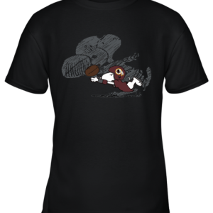 Washington Redskins Snoopy Plays The Football Game Youth T-Shirt –