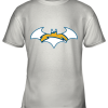 We Are The Los Angeles Chargers Batman NFL Mashup Youth T-Shirt –