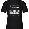 Without The Piano Life Would Be Flat Bb Chord Youth T-Shirt –