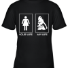 Your Wife, My Wife Wonder Woman Superhero Husband Youth T-Shirt –