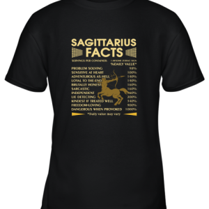 Zodiac Sagittarius Facts Awesome Zodiac Sign Daily Value Youth T-Shirt –
