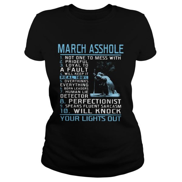 10 things March Asshole shirt