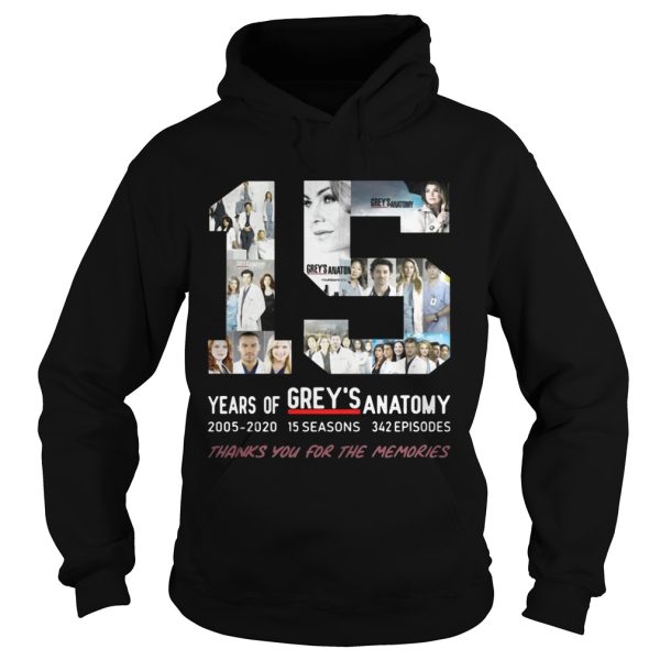 15 Years Of Grey’s Anatomy Thank You For The Memories shirt