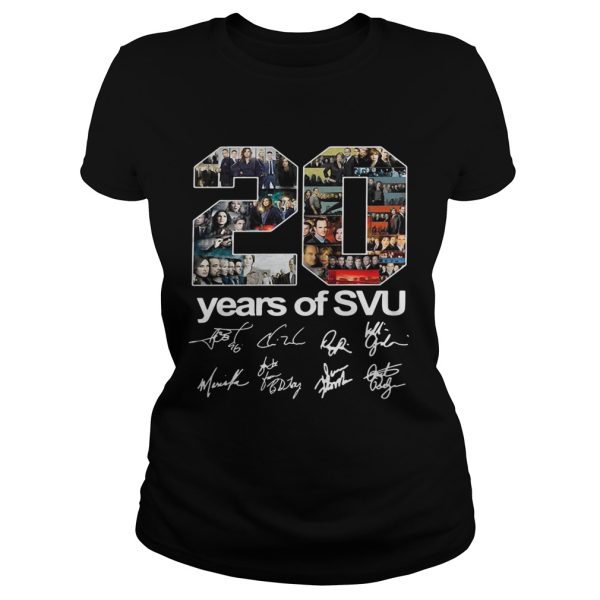 20 years of SVU Law and Order all signatures shirt