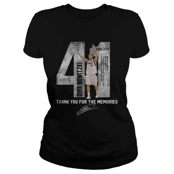 41 Dirk Nowitzki thank you for the memories shirt