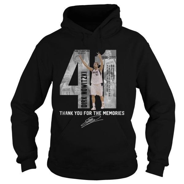 41 Dirk Nowitzki thank you for the memories shirt