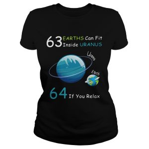 63 Earths can fit inside Uranus 64 if you relax shirt 1