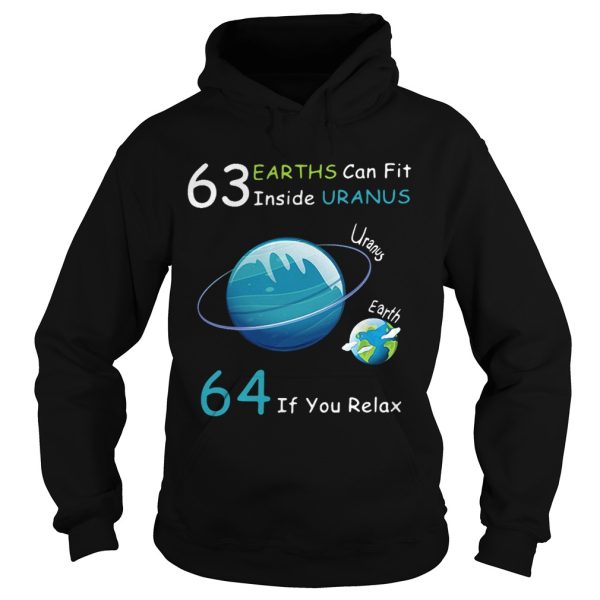 63 Earths can fit inside Uranus 64 if you relax shirt