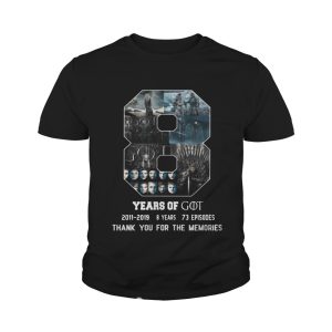 8 Years Of Game Of Thrones Thank You For The Memories shirt 4