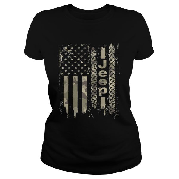 American flag camo jeep shirt