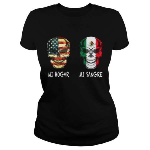 American flag skull Mi Hogar Italian flag skull Mi Sangre shirt