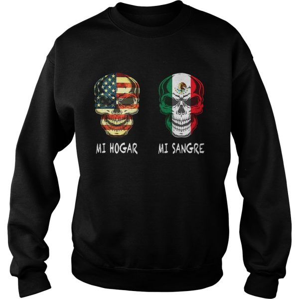 American flag skull Mi Hogar Italian flag skull Mi Sangre shirt