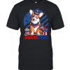 Americorg Funny Corgi Dog Fourth Of July 4th American Flag shirt