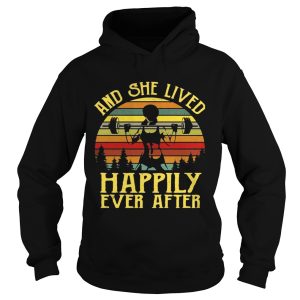 And She Lived Happily Ever After Weightlifting Vintage Gift Shirt 2