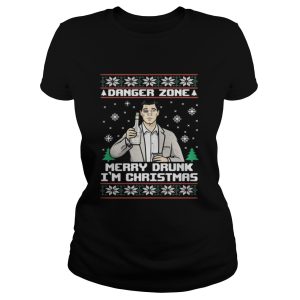 Archer a danger zone merry drunk I'm Christmas shirt 2