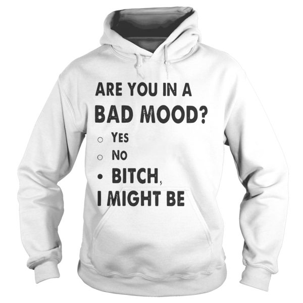 Are you in a bad mood yes no bitch I might be shirt