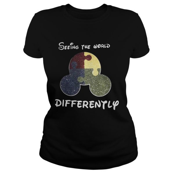 Autism Mickey mouse seeing the world differently shirt