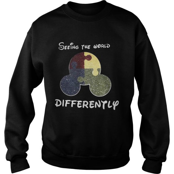 Autism Mickey mouse seeing the world differently shirt