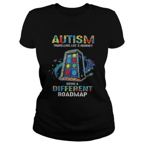 Autism traveling life's journey using a different roadmap shirt 1